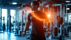 Generate a realistic image for the title photo of a blog post about the importance of warmup exercises for strength enhancement